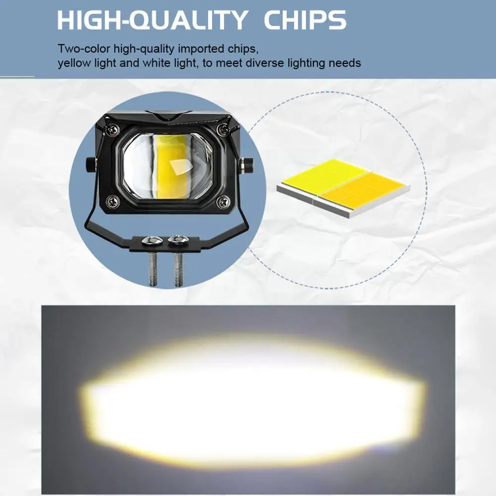 

12d 3" 100w Led Motocycle Headlight 6000k 3000k Led Work Light Fog Lamp 12000lm For Moto Scooters Atv Car Truck 12v 24v R7y8