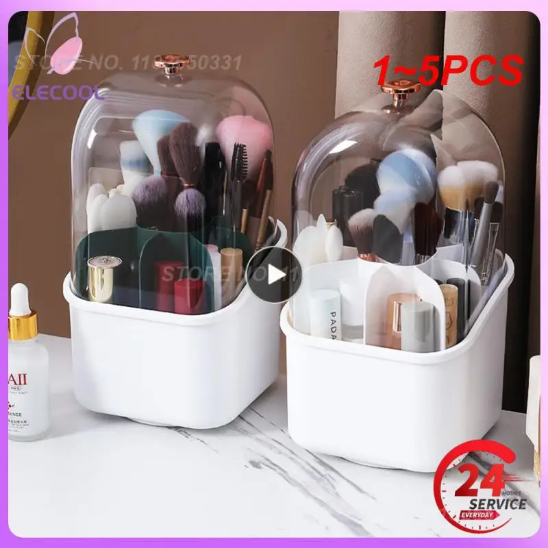 

1~5PCS Rotating Makeup Brushes Holder Portable Desktop Cosmetic Organizer Cosmetic Storage Box Eyebrow Pen Case Lipstick