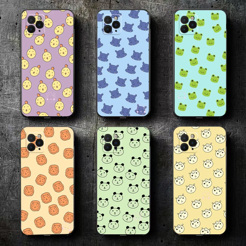 

Cartoon Bear Panda Phone Case For Funda iPhone 11 13 12 Pro Max Mini X XR XS Max SE 2020 6 6s 7 8 Plus Back Liquid Silicon Etui