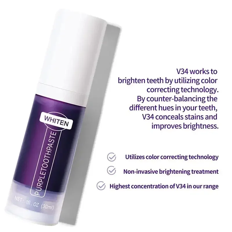 Зубная паста V34 для отбеливания зубов 5D полоски Гигиена полости рта инструменты