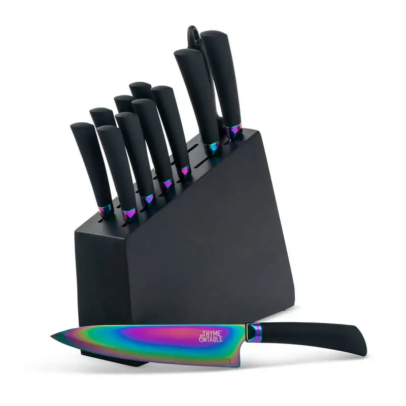 

13-Piece Knife Block Set, Rainbow Blades Kitchen Accessories