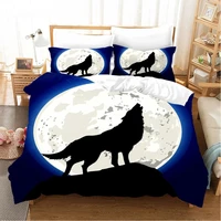 moon wolf printed bedding sets animal duvet cover comforter bedding set for kids adult decor