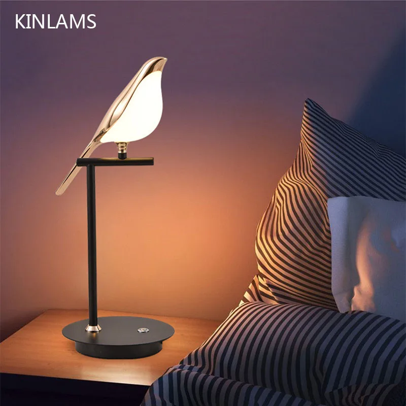 

LED Magpie Table Lights Postmodern Bird Table Lamps Simple Living Room TV Background Luxury Creative Bedroom Lamp Hotel Bedside