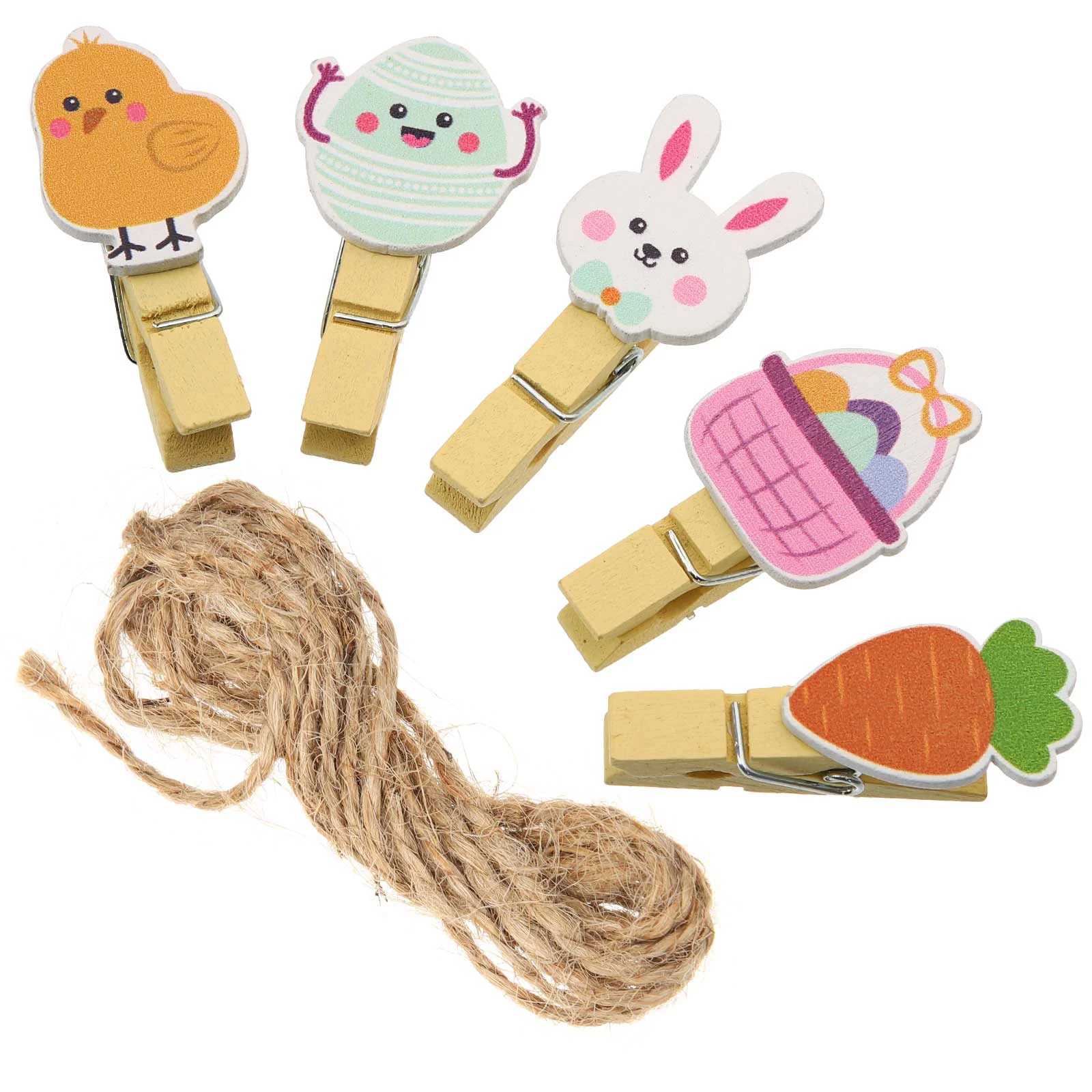 

Clothespins Photo Clips Wooden Mini Picture Clip Easter Display Clothes Crafts Colored Photos Craft Bunny Pegs Animals Cartoon