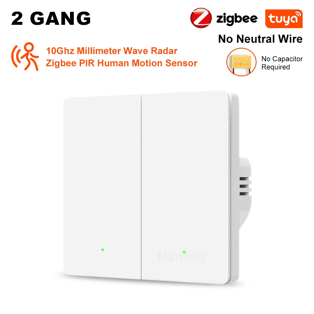 

Умный выключатель Tuya Zigbee с датчиком движения