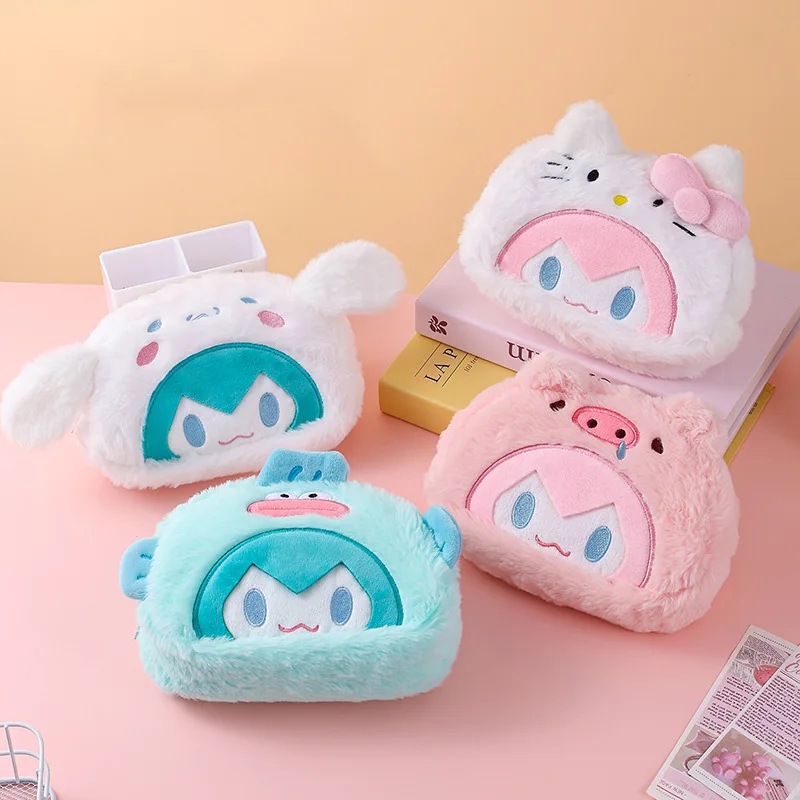 Y2K Cinnamoroll Hello Kitty пенал для косплея Мику Мелодия портативные сумки студенческий
