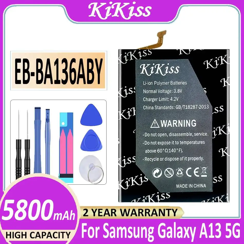 Фото Надежный аккумулятор EB-BA136ABY 5800 мАч для мобильного телефона Samsung Galaxy A13 5G №3