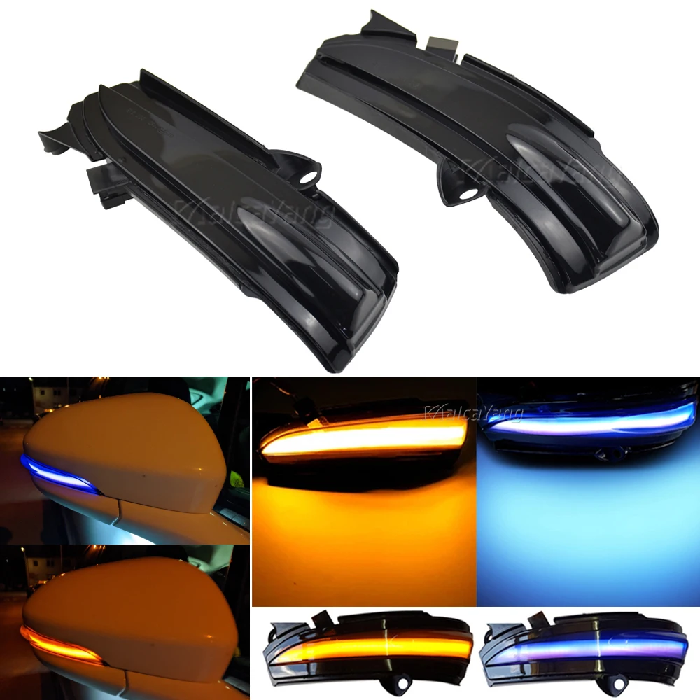 

2pcs LED Dynamic Turn Signal Side Mirror Blinker Indicator Sequential Light For Ford Fusion Mondeo 4th Gen MK5 2014 2015-2019