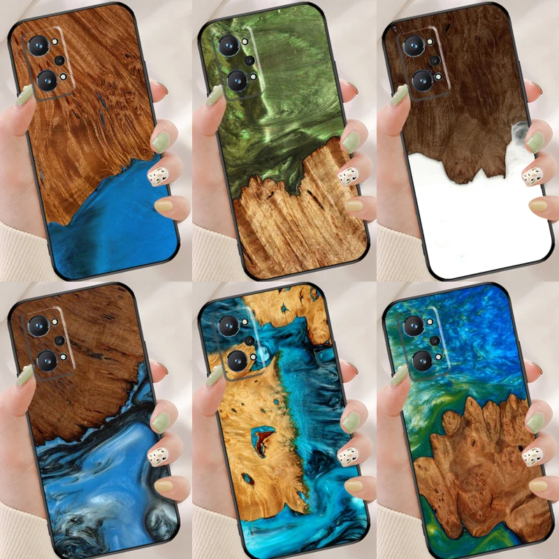 Чехол &quotПутешествие&quot из дерева и смолы для Realme 8i 7 8 Pro GT Neo 2 Master C3 C11 C21 - купить по