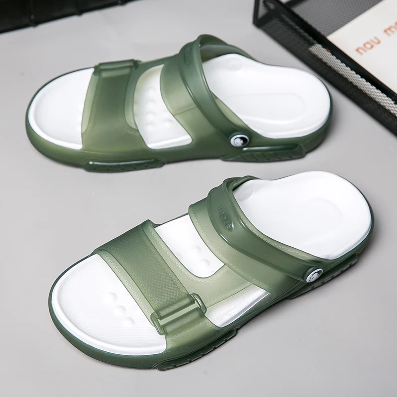 

Sandals Men's Slides Brand Summer Sandals Outdoors Garden Shoes Comfortable Men Tenis Beach Shoe Casual Slide Mules Sandal Light