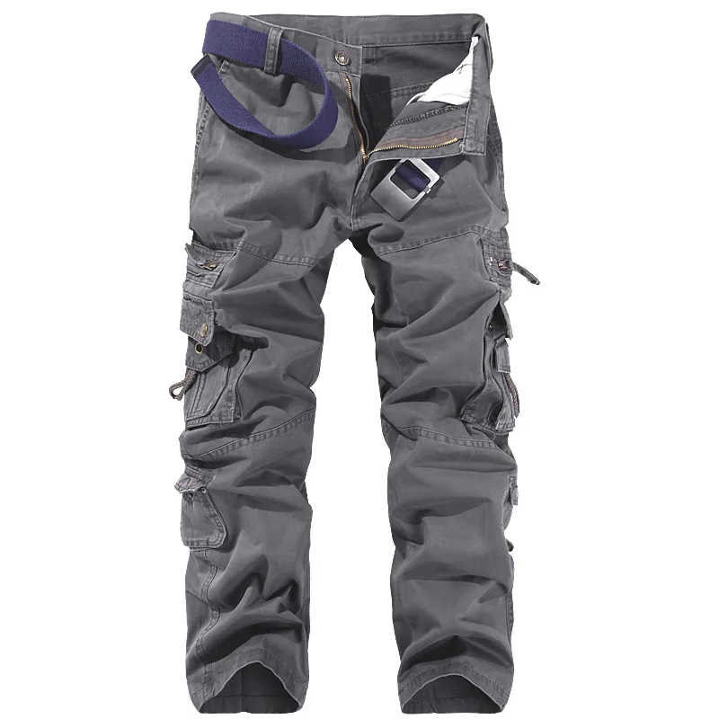 Plus Size Men's Cargo Pants Multi Pocket Camouflage Pants Outdoor Sports Pants Fashion Loose Casual Pants