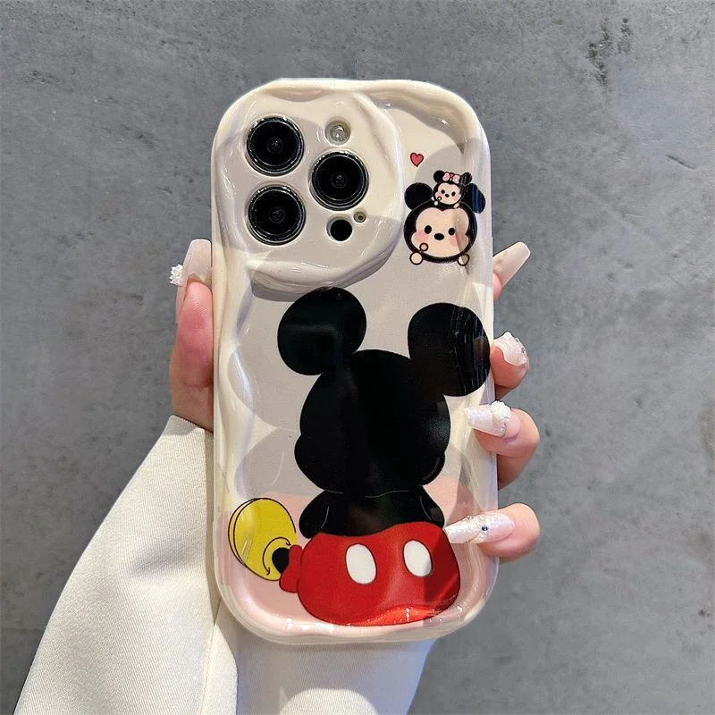 Чехол для Huawei Honor 90 Lite 20 50 SE Nova 5T 11 7 9 10 P30 P40 Mate 30 40 Pro Disney Mickey Minnie 3D Ear Wavy Edge Cover Capa