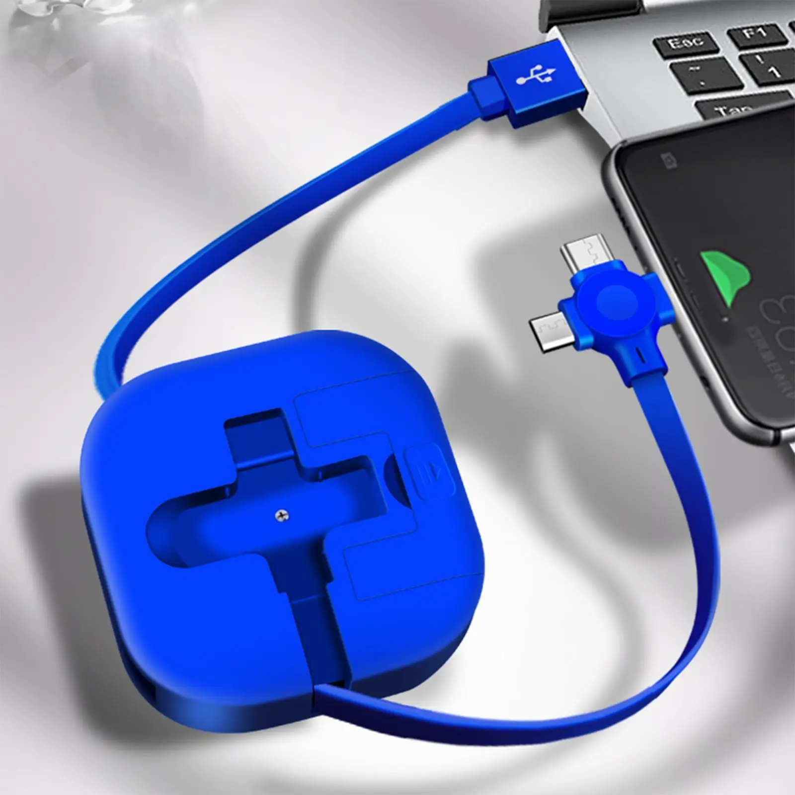 

3 in 1 Retractable Charging Cable Type-C Mirco USB Probable Multi Port Charger for Huawei Apple Android Phone Cables