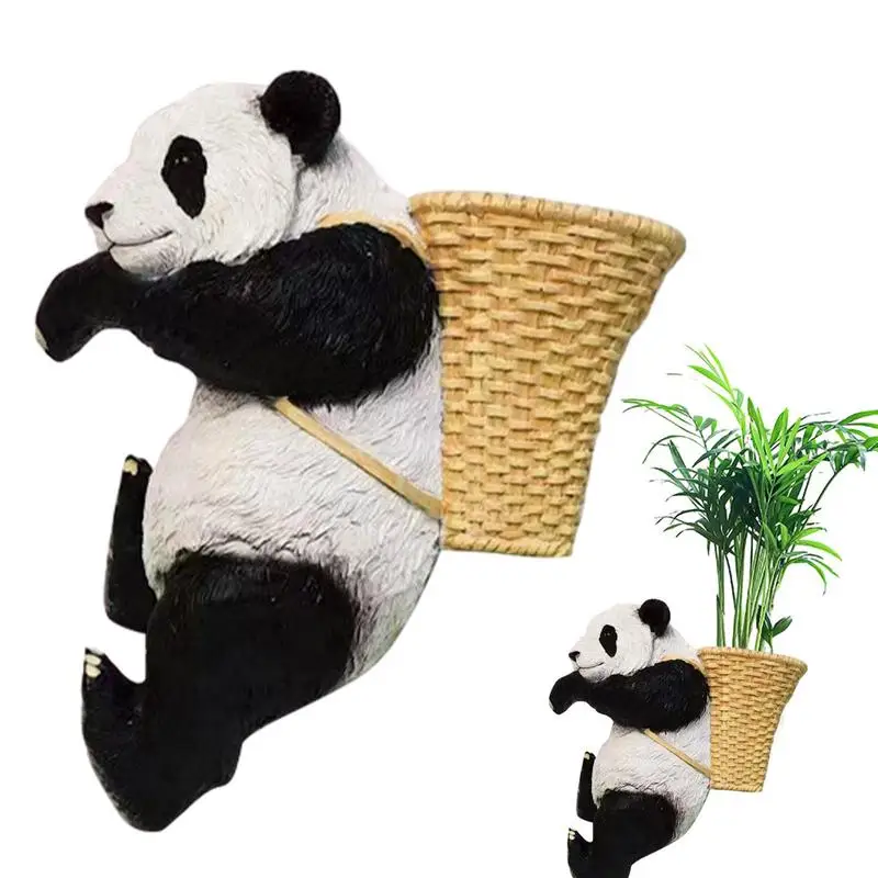 

Beautiful Panda Ornaments Resin Multifunctional Decoration Desktop Creative Flower Holder Statue For Livingroom Home Accessory