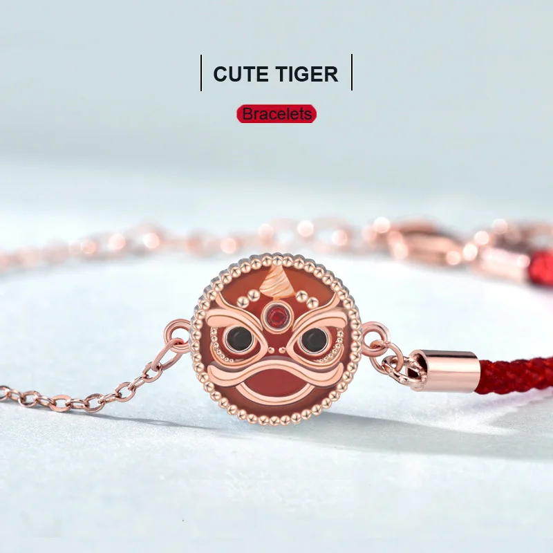 

2022 Original Design New Arrival Cute Tiger Bracelets for Women 925 Sterling Silver Jewelry Birthday Fine Gift Anniversary Gift
