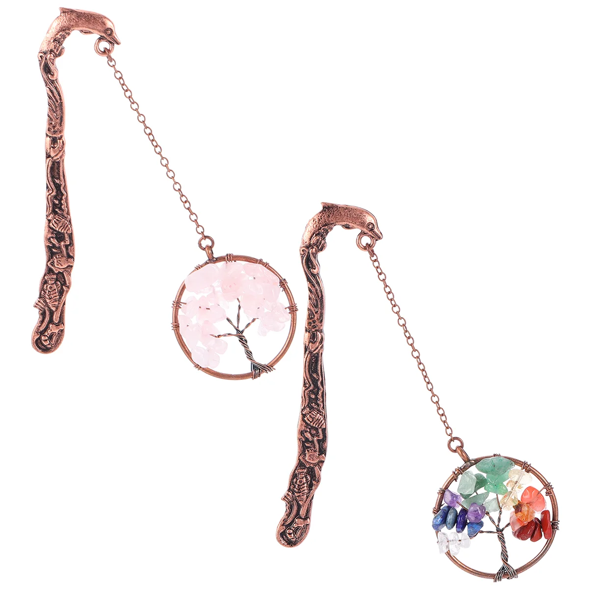 

2pcs Metal Vintage Book Pendants Bookmarks for Friends Students