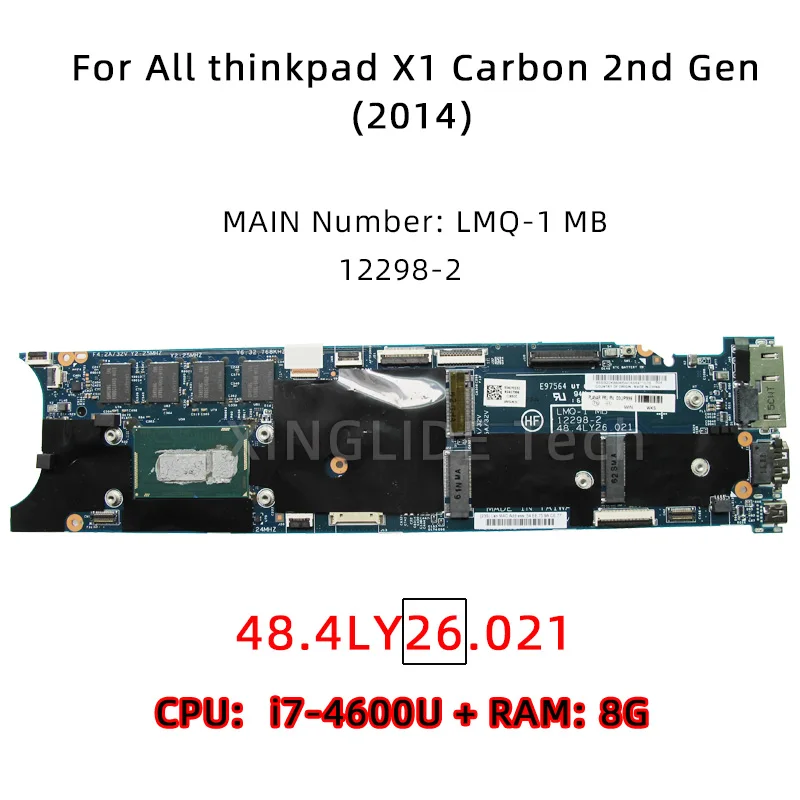 Новая модель 12298-2 для ноутбука Lenovo ThinkPad X1 карбоновая материнская плата 2-го