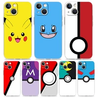 pokemon anime cute fashion phone case for iphone 13 11 12 pro max x xr xs 7 8 plus se 2022 transparent soft silicone cover coque