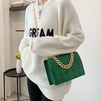 luxury brand designer handbag purse 2022 new fashion alligator pattern shoulder bags women chain crossbody bag totes woven