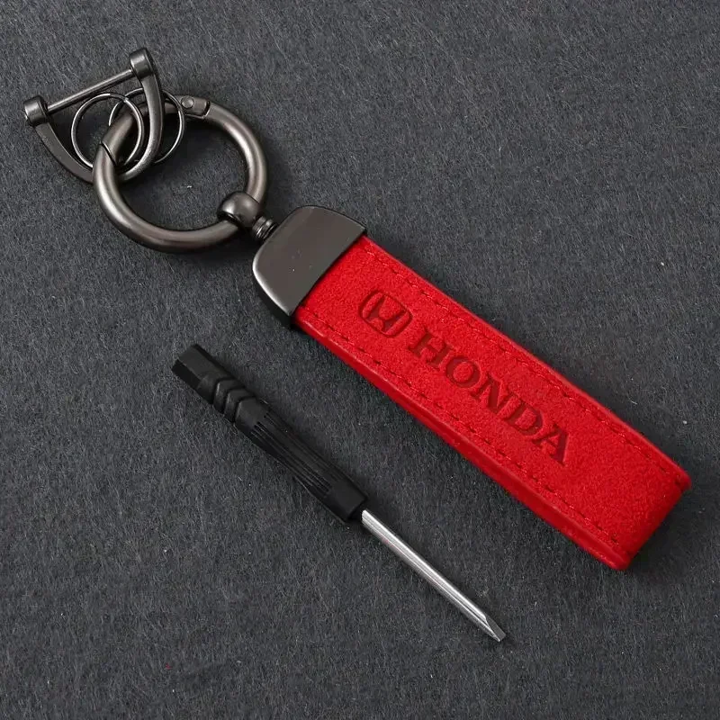 

Замшевые брелоки с логотипом автомобиля, брелок-держатель, подвеска для Honda Accord Civic Vezel CRV Stream FIT Odyssey City Crosstour Jade Insight
