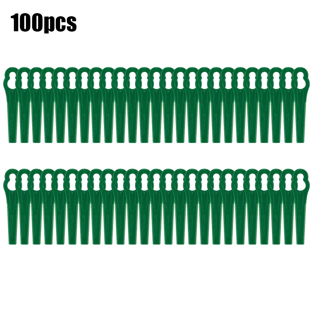 

100pcs Lawn Mower Cutter Blades For Einhell BG-CT 18 Li RG-CT 18/1 Li GE-CT 18Li Garden Grass Trimmer Replacement Plastic Blades