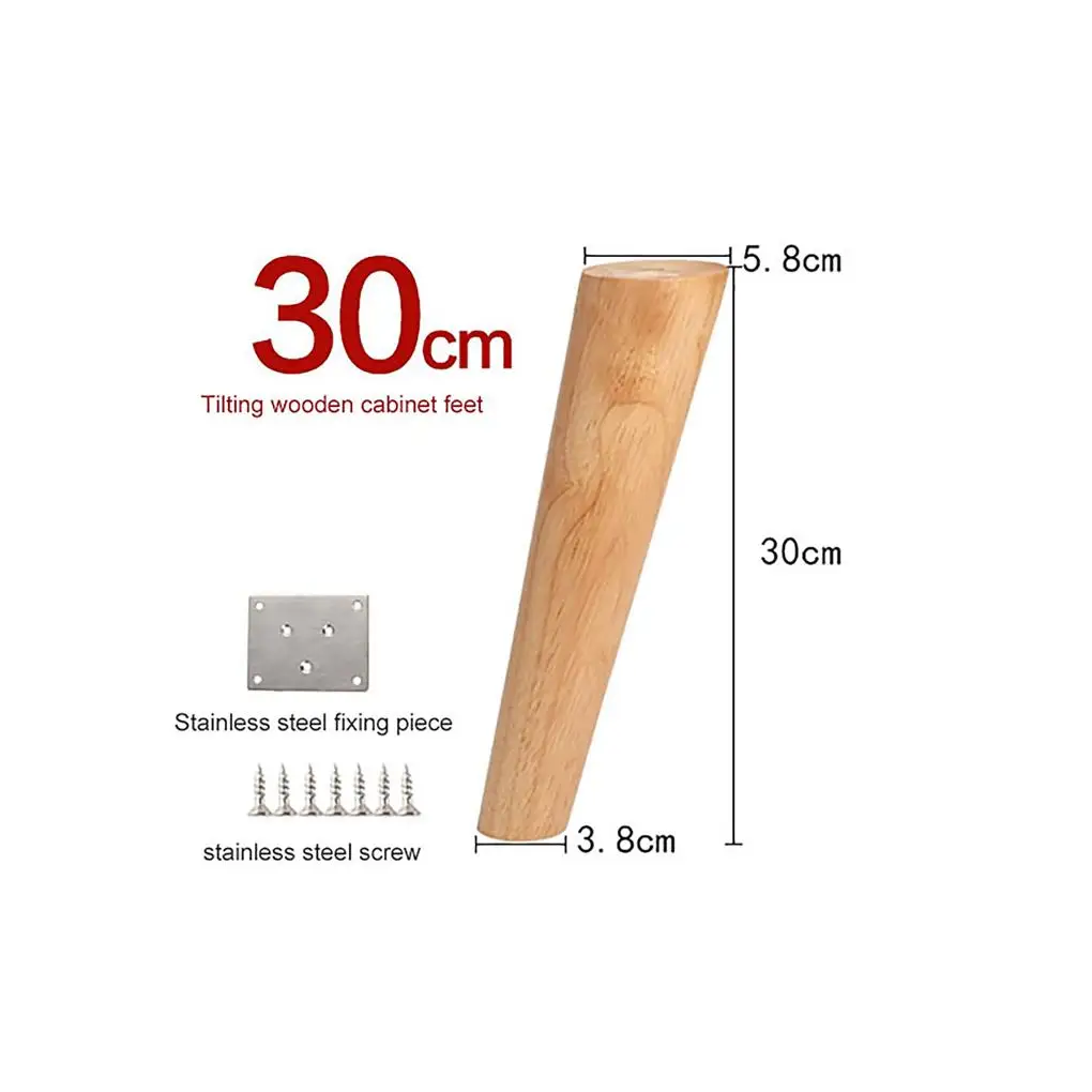 

Wooden Sofa Legs Replacement Tapered Feet for Stool Bed Chair Coffee Table Cabinet Furniture Legs
