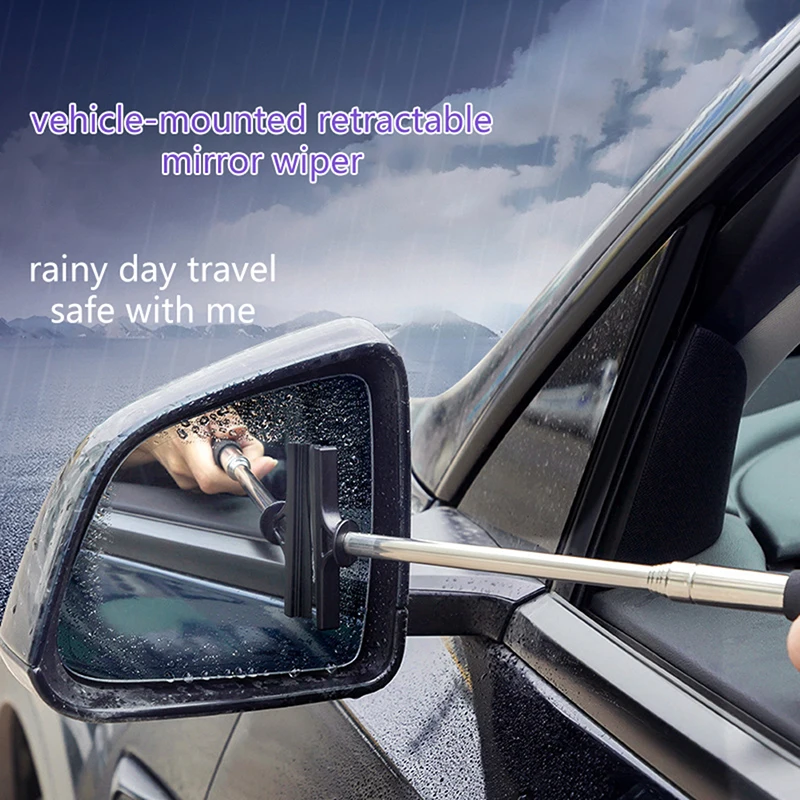 

Автомобильное зеркало заднего вида дворник телескопическое зеркало для автомобиля диаметром 98 см длинная ручка инструмент для очистки автомобиля зеркало стекло туман очиститель