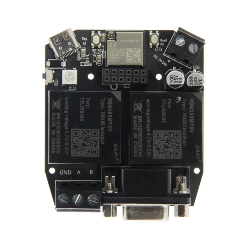 

T-RSC3 ESP32-C3 Development Board 32-Bit RGB LED RISC-V-Based MCU WiFi Bluetooth-compatible 5.0 RS232 RS485 Module