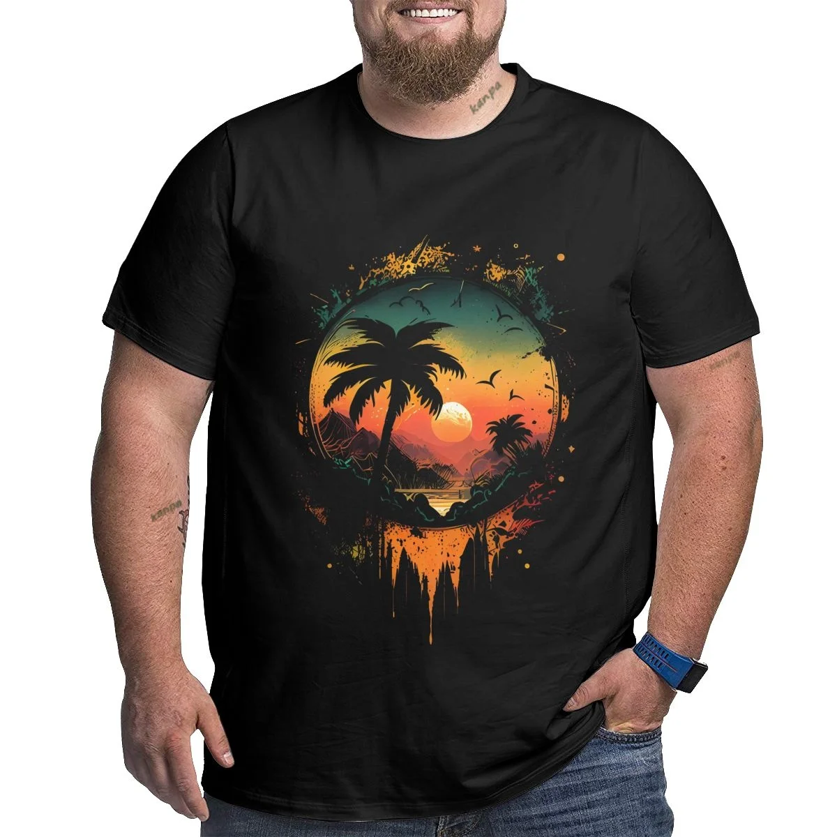 Футболка Гавайская с идеальными волнами воздухопроницаемая Повседневная модная