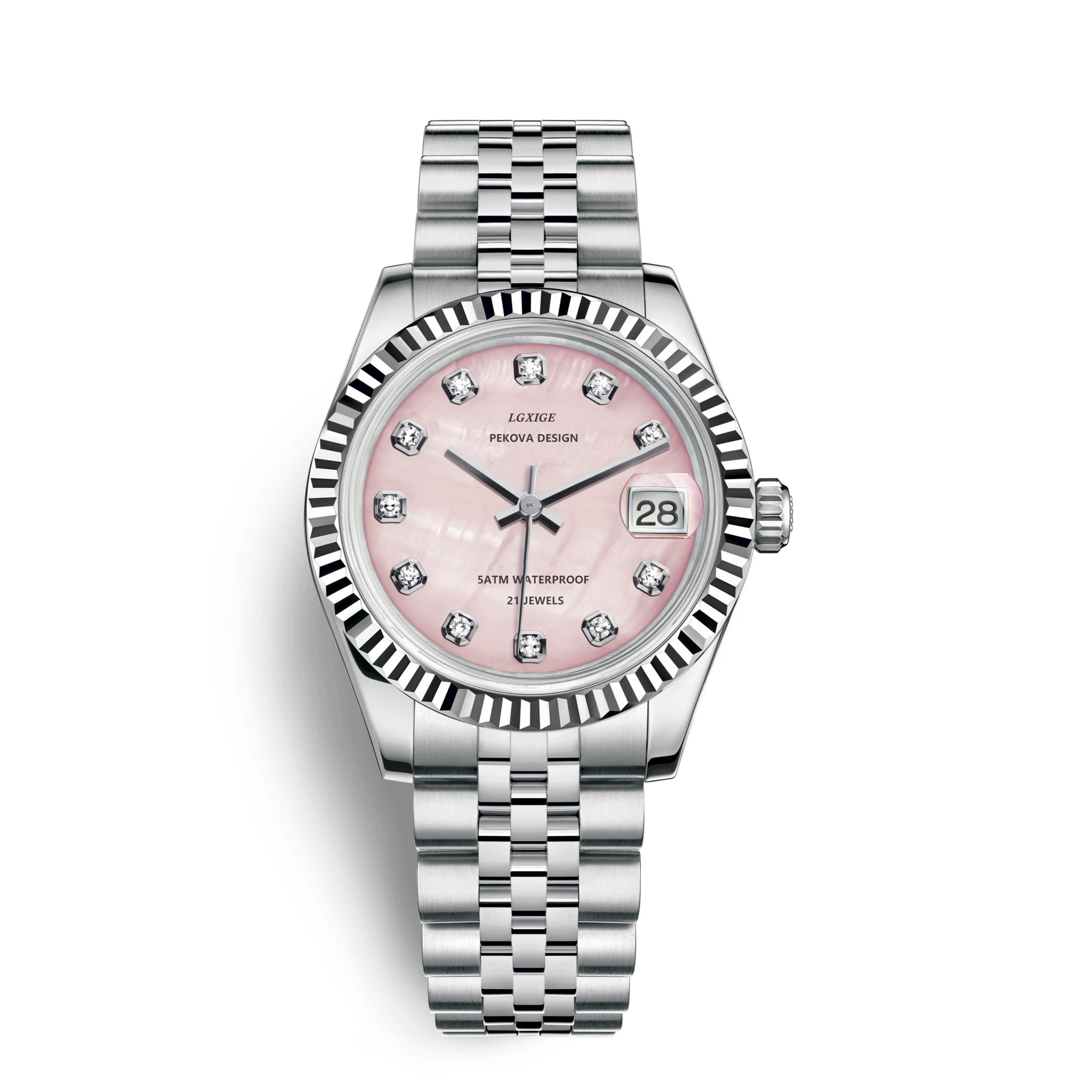 

2024 New Fashion Luxury Brand Watches Women Pink Quartz Bracelet Wrist Watch For Women Day Business Ladies Clock Female Watch