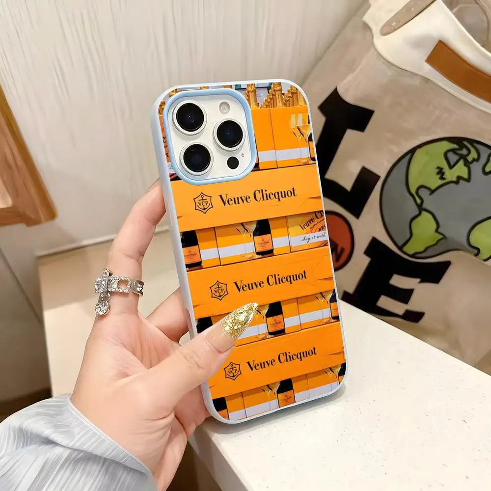 Фото Модный чехол V-Veuve Of C-Clicquot для iPhone 17 Air 16 E 15 14 Plus 13 12 11 Pro Max, защитный чехол-желе 2-в-1 №5
