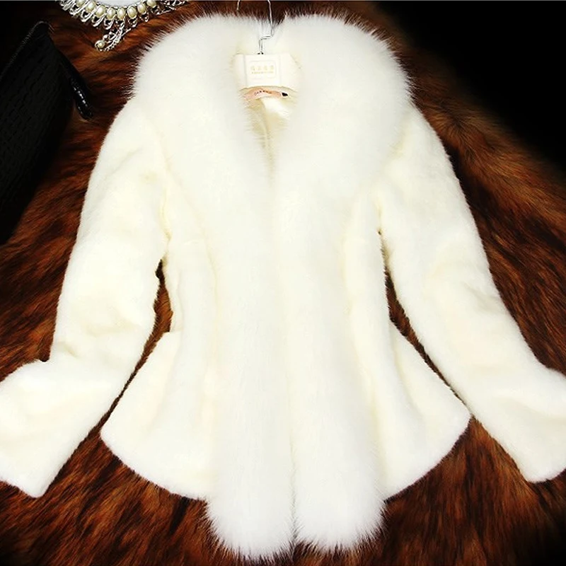 New Winter Thick Warm Fur Coats Women White Black Slim Faux Fur Jacket Short Outerwear Elegant Outfits Fluffy Jackets fur coats