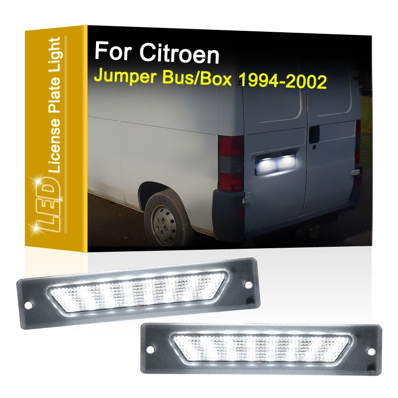 

LED Number Plate Lamp For Citroen Jumper Bus/Box 1994 1995 1996 1997 1998 1999 2000 2001 2002 White License Plate Light Assembly