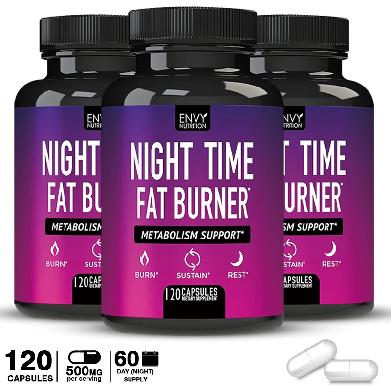 

Night Burner - Long Lasting, Appetite Suppressant & Weight Loss for Men & Women with Coffee Bean Extract and White Kidney Beans