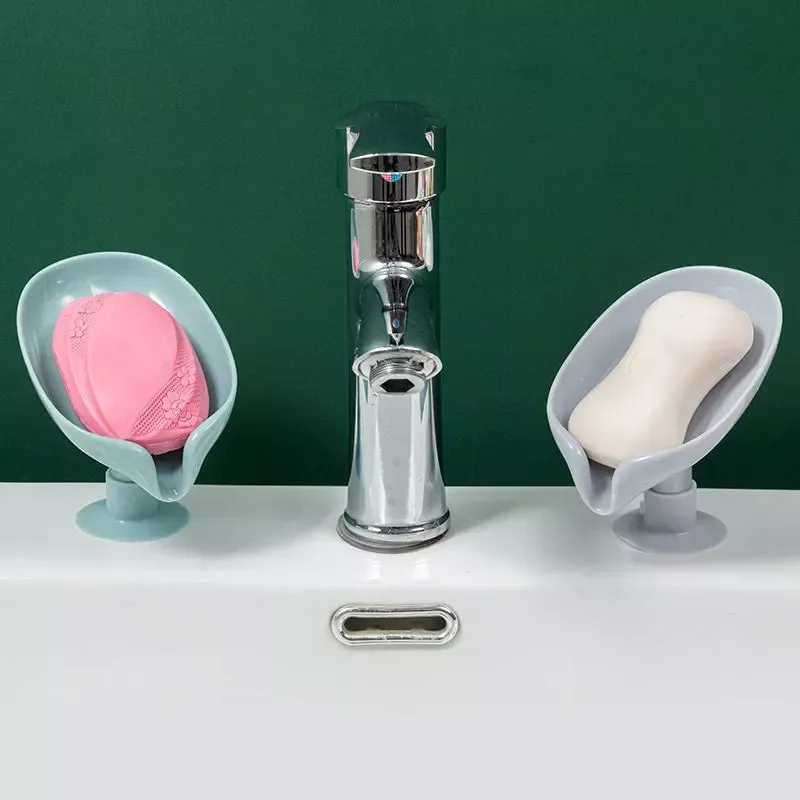 

Soap Box Leaf Shape Drain Soap Holder Box Bathroom Shower Soap Holder sponge Storage Plate Tray Bathroom Supplies Bathroom Gadge