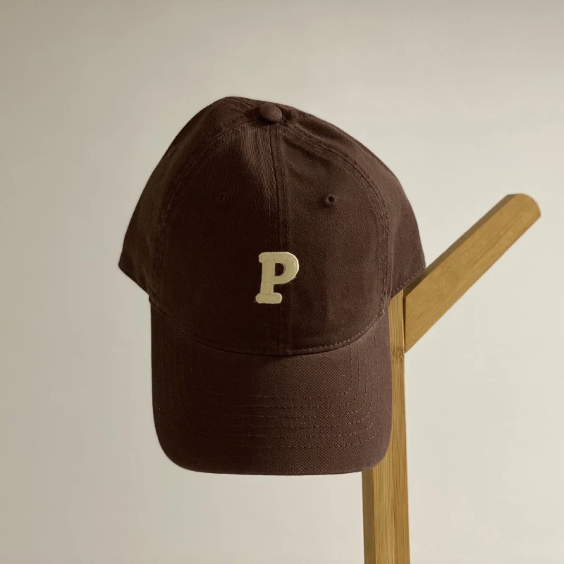 

Korean Style Baseball Cap Adjustable Peaked Cap Solid Color Baseball Cap Cool Sports Cap Letter P Baseball Cap Trendy Cap 2022