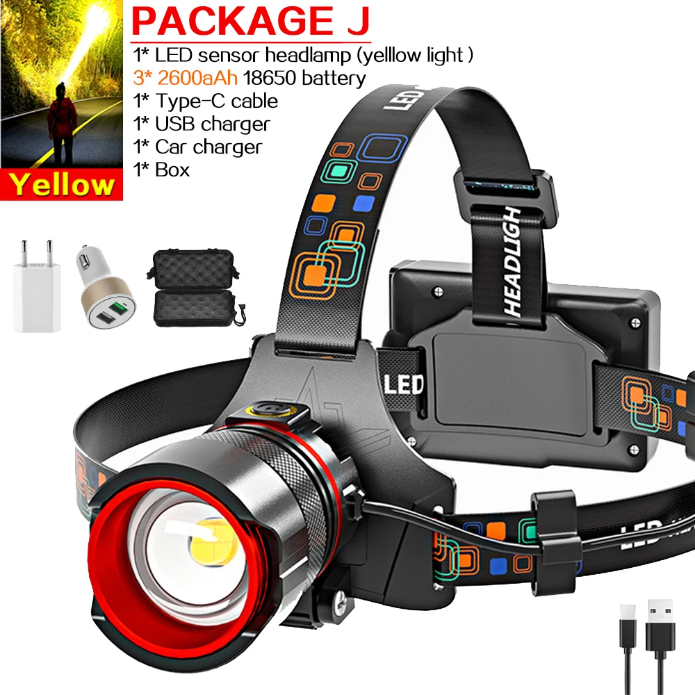 OEING Налобный фонарь белый желтый