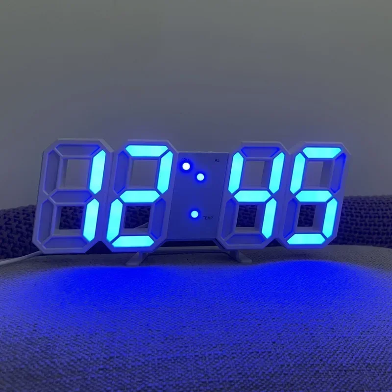 

Светодиодные цифровые часы, большие 3D светодиодные цифровые часы, многофункциональные креативные часы с USB-разъемом, украшение для дома, декор для стола, настольная сигнализация