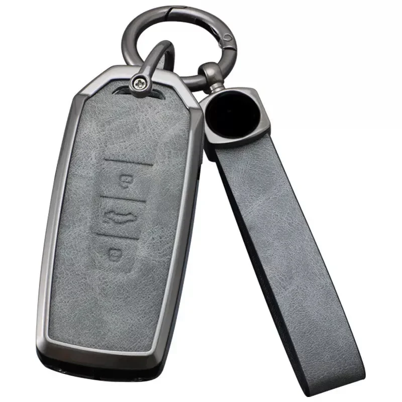 Кожаный Автомобильный Умный брелок для ключей из цинкового сплава держатель