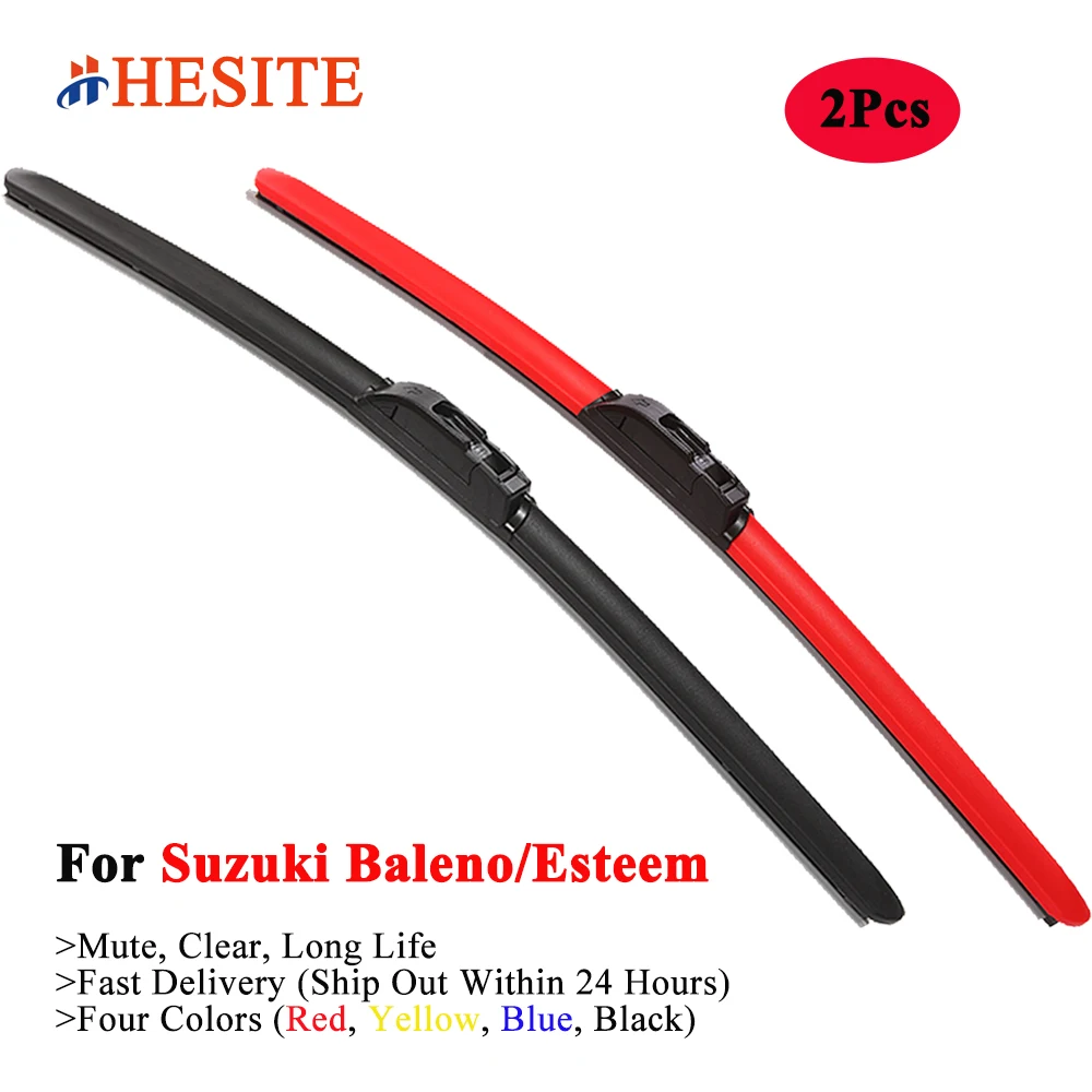 

HESITE Colorful Wiper Blades For Suzuki Esteem Baleno EG EW FW Wagon Sedan Hatchback Models 2001 2002 2003 2016 2018 2019 2020