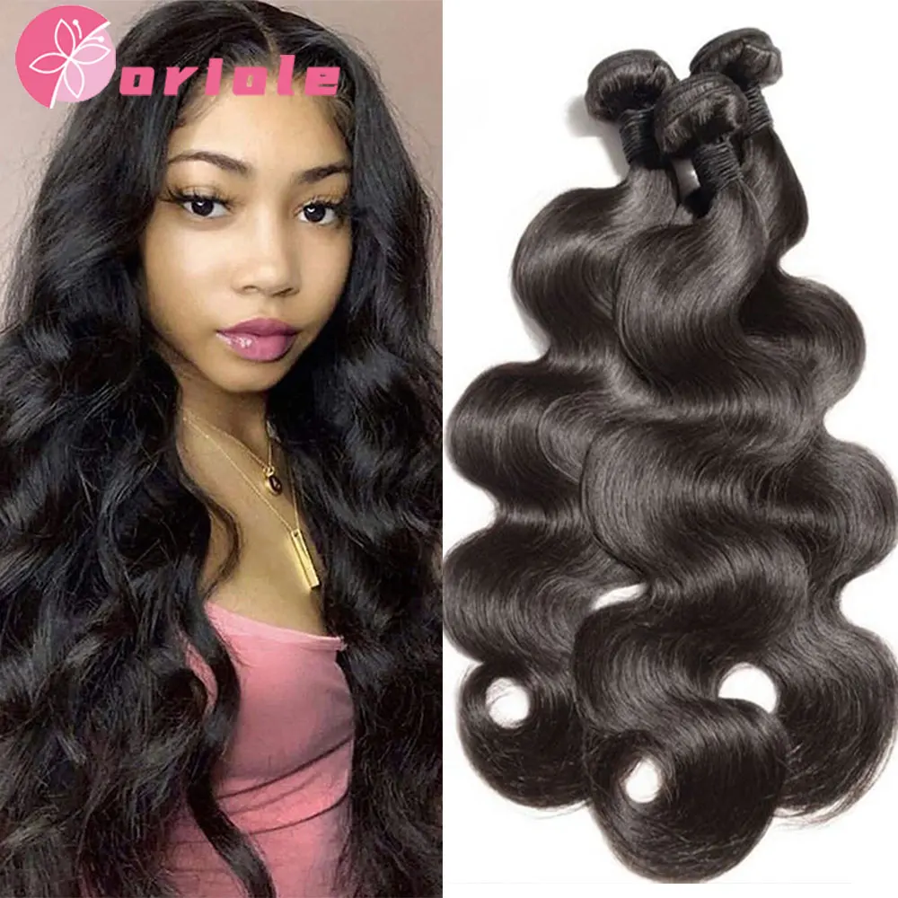 

Body Wave Bundles Brazilian Hair Weave Bundles 8-32inch 12A Natural Color Remy Human Hair Bundles Raw Hair Extensions For Women