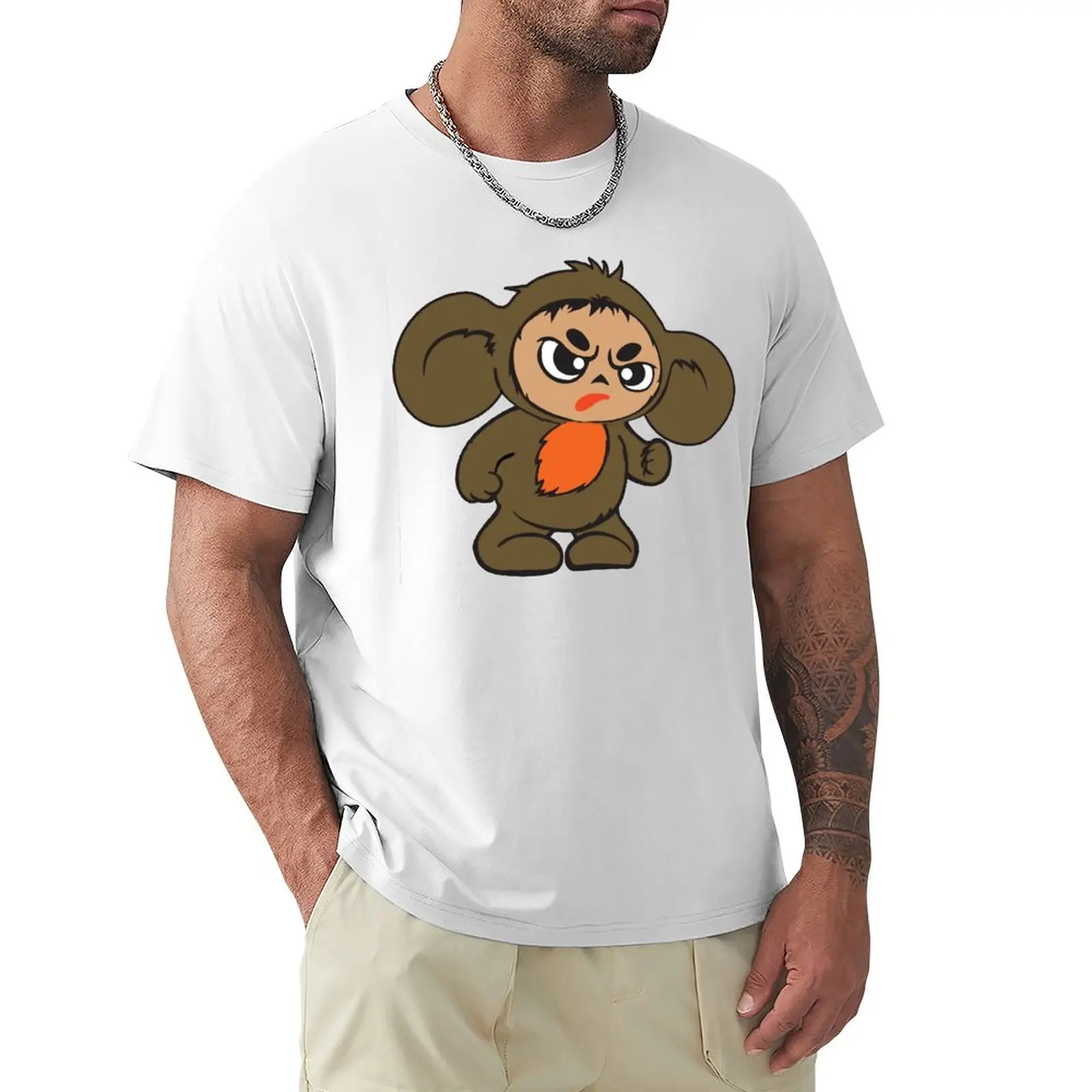 

Monkey Anime Russia Чебурашка Cheburashkass ANGRY TED T-shirt Fresh Movement Humor Graphic Tshirt Funny Graphic Aactivity Compe