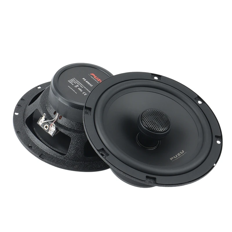 PUZU 6.5 Inch Component Car Audio Sub Speaker Midbass Speaker Dome Tweeter With Network Crossover 180W Woofer