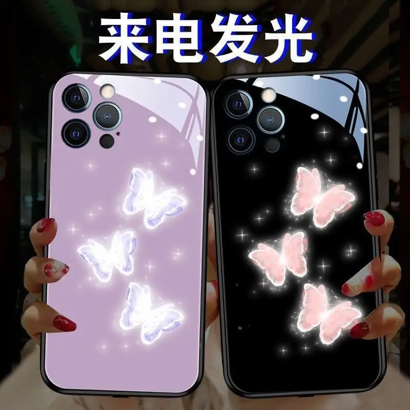 

Disney Butterfly applies to Apple 13 mobile phone case iPhone12promax full surrounding 11 Call LED XSMAX couple 8 fashion