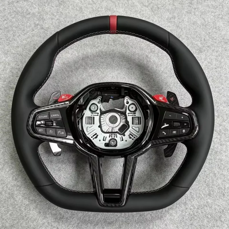 Фото Кожаный чехол на руль для BMW G серии X3 X5 G30 G32 G38 G20 G28 G29 G05 G08 G11 G01 G02 G80, аксессуары для руля №2