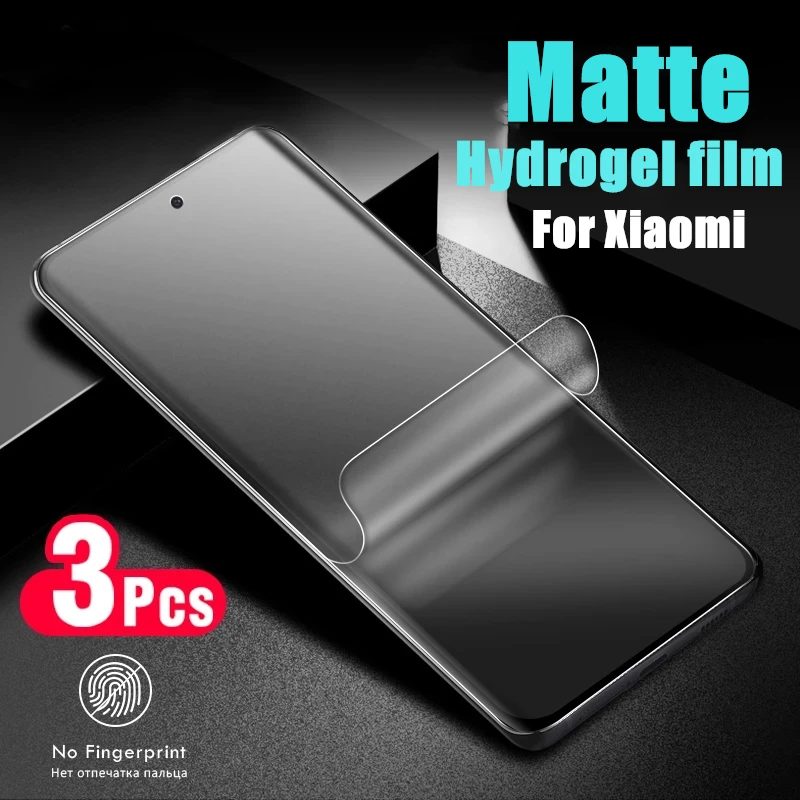 

Matte Hydrogel Film For Xiaomi Poco X4 X3 M3 M4 Pro F3 Frosted Screen Protectors for Redmi Note 11 9 8 Pro 9s 10s 11s 5G 9A 3PCS