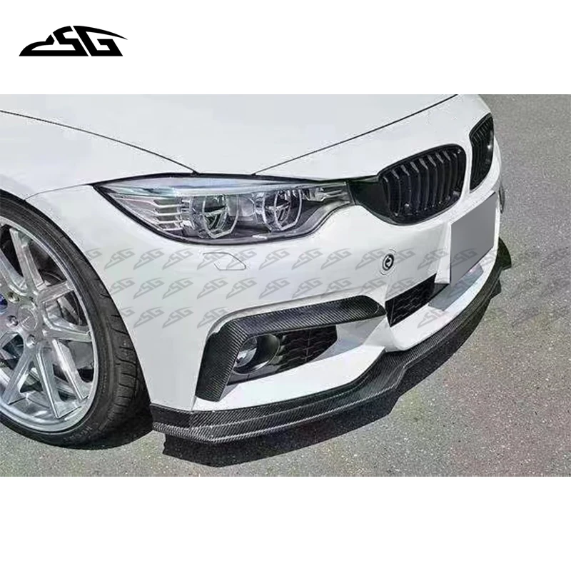 Фото Для BMW 4 серии F32 F33 F36 420 425 430: карбоновый передний бампер, диффузор, сплиттер, спойлер C-стиля, комплект обвеса. №4