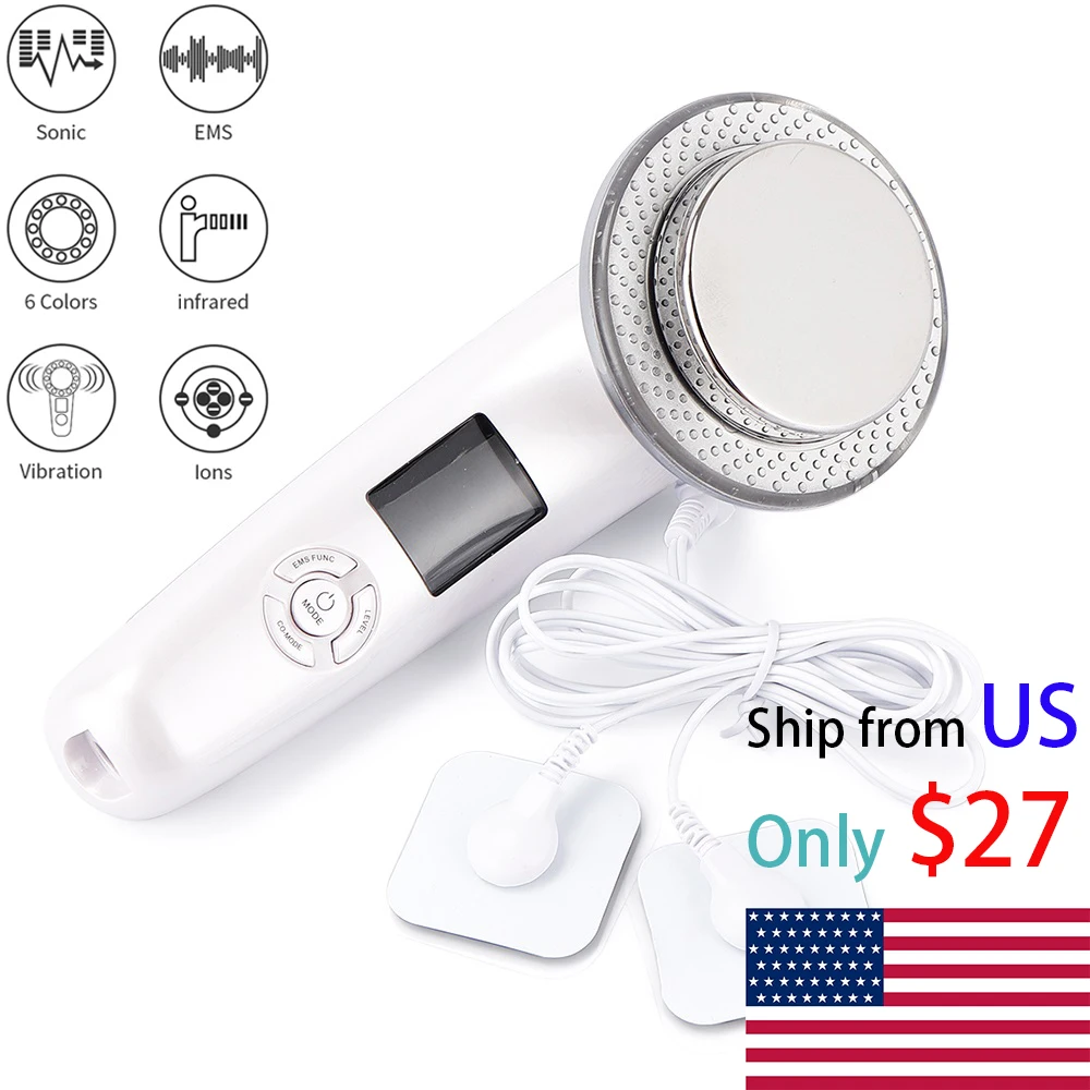 

6 In1 LED Body RF Ultrasound Cavitation Slimming Massager with Digital Screen Fat Burner Slimming Fat Bunner Infrared Therapy