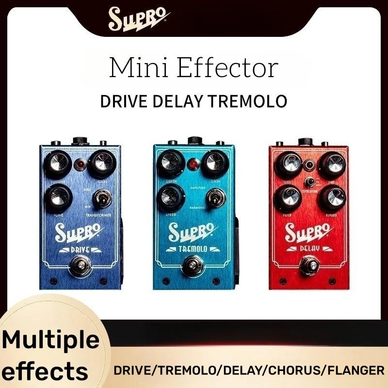 

Supro привод задержка тремоло хор Flanger эффекты для гитары и баса