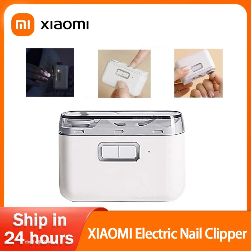 XIAOMI Showlon Electric Polishing Nail Clipper with Light Automatic Nail Trimmer Rechargeble Nail Grinding Care Tool Baby Adult